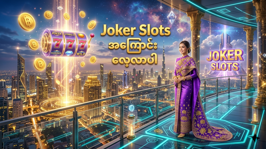 Joker Slots ၏ အကြောင်းအရာများနှင့် ဆန်းသစ်သော ဂိမ်းဝန်ဆောင်မှုများကို ပိုမိုလေ့လာနိုင်ရန် ဖော်ပြပေးသည့် အရည်အသွေးမြင့် ပုံရိပ်ဖြစ်ပြီး၊ ခေတ်မီဆန်းသစ်သော ဒီဇိုင်းနှင့် တောက်ပသည့် ရွှေရောင်အငွေ့အသက်များဖြင့် အသုံးပြုသူများအတွက် စိတ်လှုပ်ရှားဖွယ် အတွေ့အကြုံကို ပုံဖော်ထားပါသည်။

