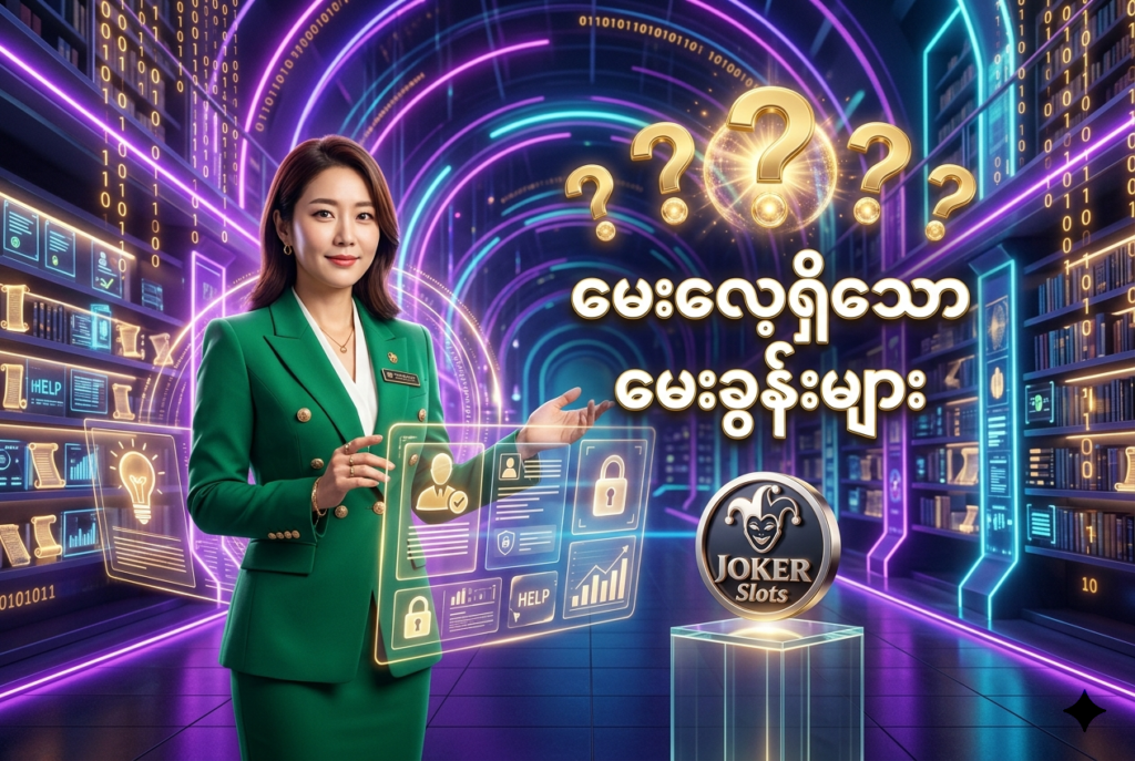 Joker Slots ၏ အမေးများသောမေးခွန်းများနှင့် အကူအညီပေးရေးကဏ္ဍကို ပညာရှင်ဆန်ဆန် တင်ဆက်ထားသည့် အရည်အသွေးမြင့် ပုံရိပ်ဖြစ်ပြီး၊ ခေတ်မီဆန်းသစ်သော နည်းပညာဒီဇိုင်းနှင့် တောက်ပသည့် ရွှေရောင်အငွေ့အသက်များဖြင့် အသုံးပြုသူများအတွက် ယုံကြည်စိတ်ချရမှုကို ပုံဖော်ထားပါသည်။

