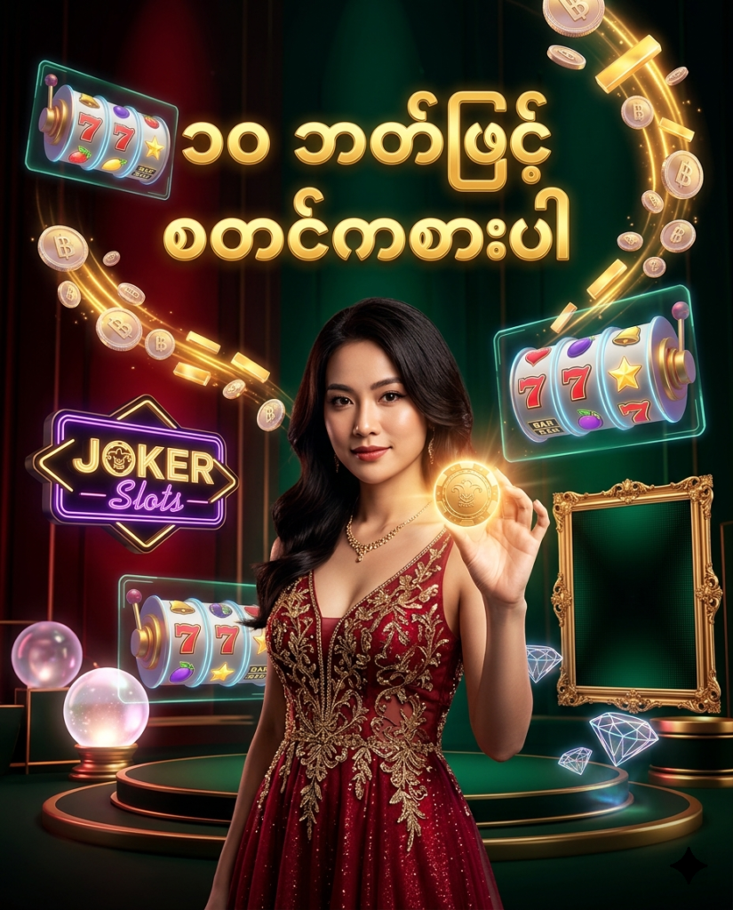 Joker Slots တွင် အနည်းဆုံး ၁၀ ဘတ်ဖြင့် စတင်ကစားနိုင်မှုကို ဖော်ပြပေးသည့် အရည်အသွေးမြင့် ပုံရိပ်ဖြစ်ပြီး၊ ခေတ်မီဆန်းသစ်သော ဒီဇိုင်းနှင့် တောက်ပသည့် ရွှေရောင်အငွေ့အသက်များဖြင့် အသုံးပြုသူများအတွက် စိတ်လှုပ်ရှားဖွယ် ဂိမ်းအတွေ့အကြုံကို ပုံဖော်ထားပါသည်။

